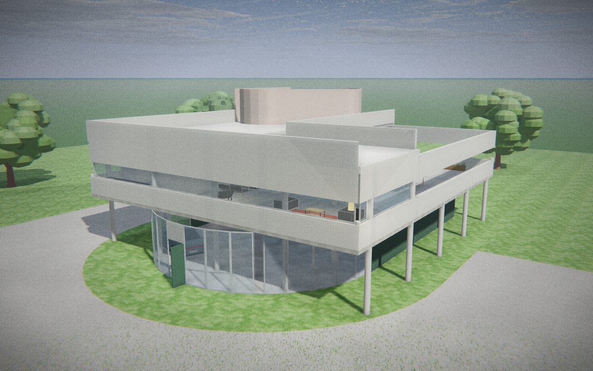 Villa Savoye em 3D no Domio
